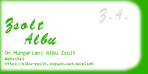 zsolt albu business card